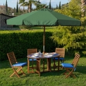 Fantasy Wooden Patio Umbrella Ø3m with Central Pole On Sale