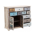 Shabby Chic Multicolor Wooden Sideboard Greg On Sale