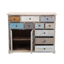 Shabby Chic Multicolor Wooden Sideboard Greg Sale
