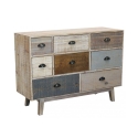 Shabby Chic Colorful Wooden Dresser with 8 Drawers, Donald Promotion