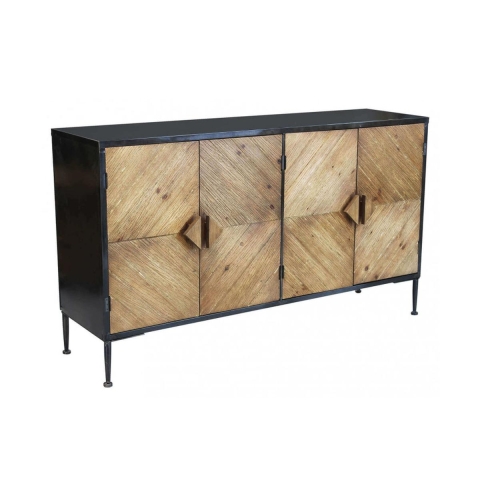 Derek Industrial Style Wood and Metal Sideboard Promotion