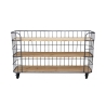 Abner Industrial Style 3-Shelf Mobile Bookcase with Wheels On Sale