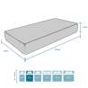 Single Memory 90x190 Mattress with 25 cm of Multi Wave Memory Foam Superior Measures