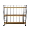 Alban Industrial Style Bookshelf with Wheels On Sale
