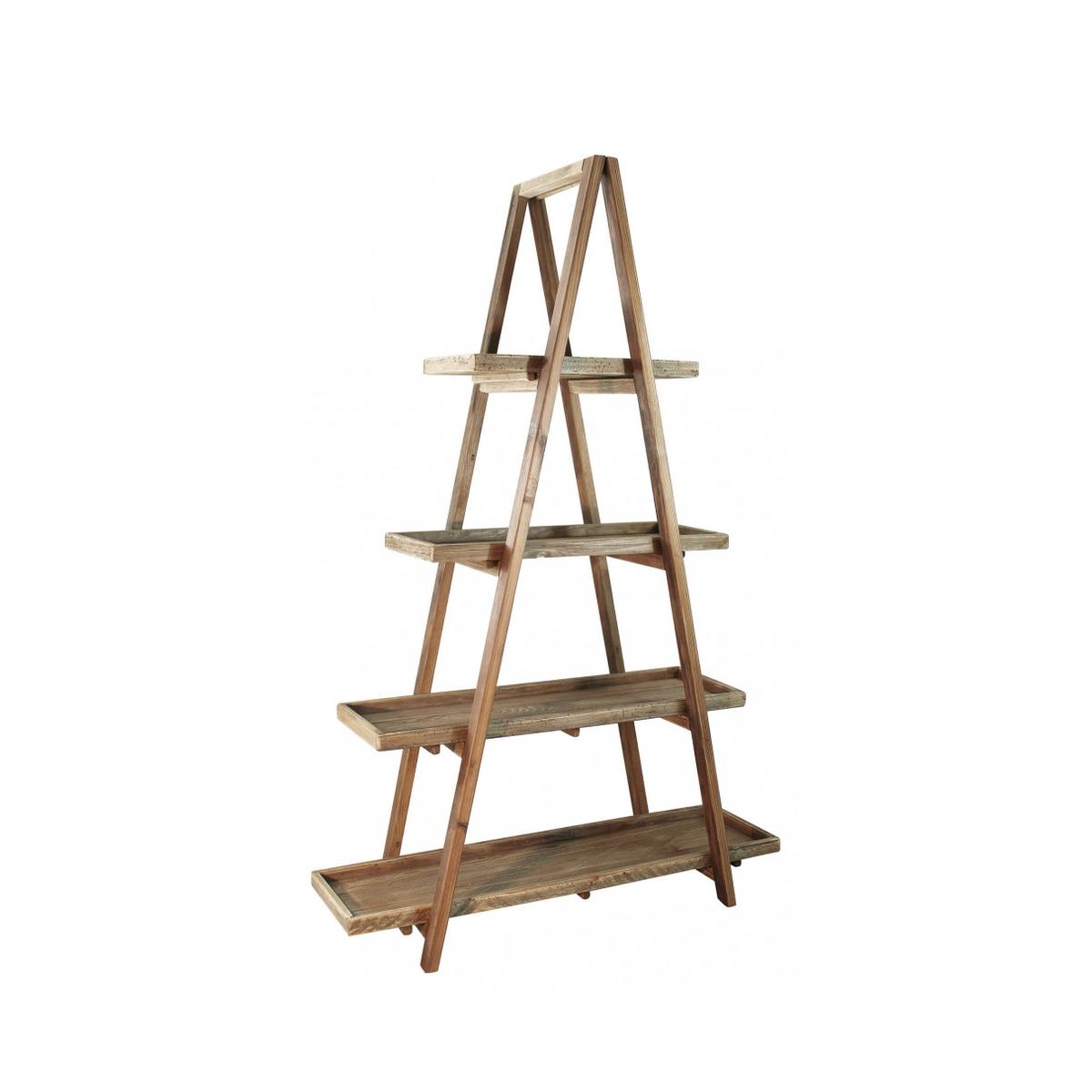 Callie Living Room Bookshelf with 4 Pine Wood Shelves
