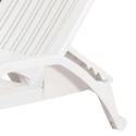 White Polypropylene Garden Sun Lounger with Wheels Zanzibar Sale