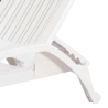 White Polypropylene Garden Sun Lounger with Wheels Zanzibar Sale