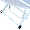 White Stackable Garden Lounger with Wheels Malaga On Sale