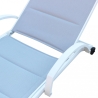 White Stackable Garden Lounger with Wheels Malaga Offers