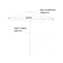 Fantasy Wooden Outdoor Garden Umbrella, Round Ø2.5m, Central Pole Choice Of