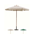 Fantasy Wooden Outdoor Garden Umbrella, Round Ø2.5m, Central Pole Promotion
