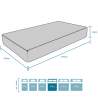 Small Double Memory 120X190 Mattress with 25 cm of Multi Wave Memory Foam Superior Measures