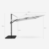 Garden Cantilever Parasol with Fully Adjustable Shade Square 3x3 Canopy Vienna Buy