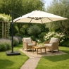 Garden Cantilever Parasol with Fully Adjustable Shade Square 3x3 Canopy Vienna Sale