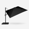 Adjustable garden umbrella in aluminium with side arm 3x3 Vienna Noir Price