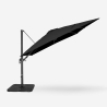 Adjustable garden umbrella in aluminium with side arm 3x3 Vienna Noir Cost