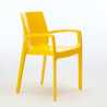 Stackable polypropylene chairs with armrests kitchen bar Cream Grand Soleil Offers