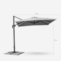 Paradise 2.5 m Square Cantilever Parasol Patio 