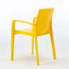 Stackable polypropylene chairs with armrests kitchen bar Cream Grand Soleil Sale