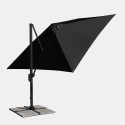 Garden adjustable side arm umbrella in aluminum 3x3m Paradise Noir Catalog