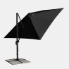 Garden adjustable side arm umbrella in aluminum 3x3m Paradise Noir Catalog