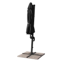 Garden adjustable side arm umbrella in aluminum 3x3m Paradise Noir 
