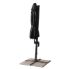Garden adjustable side arm umbrella in aluminum 3x3m Paradise Noir 