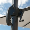 Cantilever Garden Parasol with Built In Solar Led Square 3x3m anti uv Paradise Price