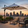 Cantilever Garden Parasol with Built In Solar Led Square 3x3m anti uv Paradise Sale