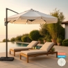 Boracay Offset Cantilever Patio Umbrella 3x3m with Side Pole Promotion