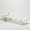 Alabama Beach & Patio Sun Lounger With Built-in Wheels Measures