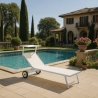 Alabama Beach & Patio Sun Lounger With Built-in Wheels On Sale