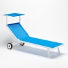 Set of 2 Alabama Beach & Patio Sun Loungers With Built-in Wheels