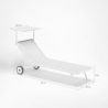 Set of 2 Alabama Beach & Patio Sun Loungers With Built-in Wheels