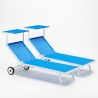 Set of 2 Alabama Beach & Patio Sun Loungers With Built-in Wheels