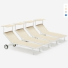 Set of 4 Alabama Beach & Patio Sun Loungers With Built-in Wheels Promotion