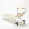 Set of 4 Alabama Beach & Patio Sun Loungers With Built-in Wheels 