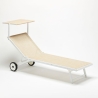 Set of 4 Alabama Beach & Patio Sun Loungers With Built-in Wheels 