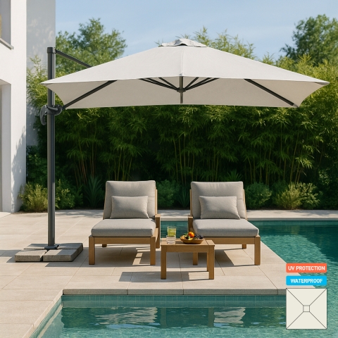 Paradise 3 x 3 m Square Offset Patio Umbrella Promotion