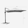 Paradise 3 x 3 m Square Offset Patio Umbrella 
