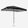 3x2m rectangular aluminium garden central arm umbrella Eden Noir Catalog