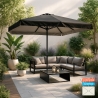 3x2m rectangular aluminium garden central arm umbrella Eden Noir Promotion