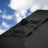 3x2m rectangular aluminium garden central arm umbrella Eden Noir Choice Of