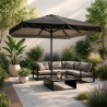 3x2m rectangular aluminium garden central arm umbrella Eden Noir Sale
