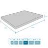 Small Double 120X190 8 cm Memory Foam Mattress Topper Aloe with Vera Coating Top8 Measures