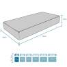 Small Single Mattress 80X190 with 18 cm Multilayered Bayscent Memory Foam Classic Measures