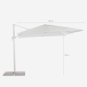 Garden adjustable side arm umbrella in aluminum 3x3m Paradise White Buy