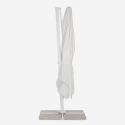 Garden adjustable side arm umbrella in aluminum 3x3m Paradise White Choice Of