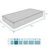 Single Mattress 90x190 with 18 cm Multilayered Bayscent Memory Foam Classic Measures