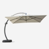 Large Free Arm Square Parasol 3.5 mt Aluminium Anti UV Copenhagen Choice Of